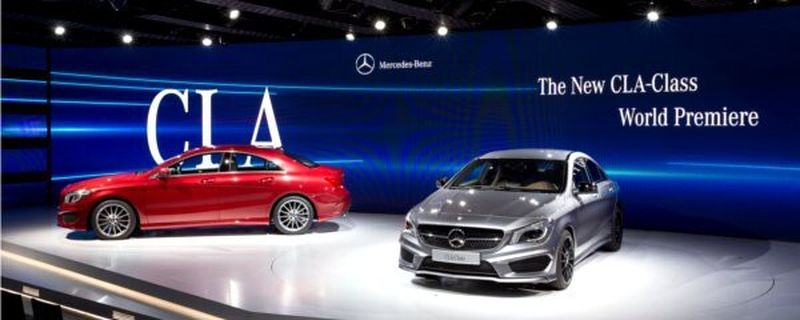 Mercedes stellt auf der Detroit Motorshow den neuen CLA vor.