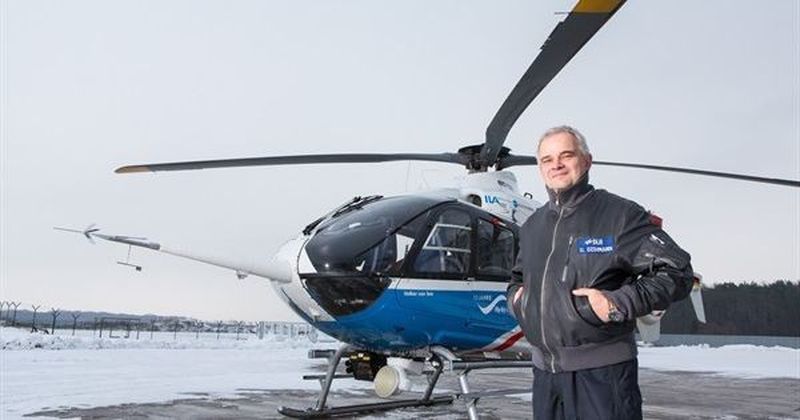 Seit zehn Jahren ist Uwe Göhman Testpilot eines Hubschraubers, der zu einem fliegenden Simulator ausgebaut wurde.