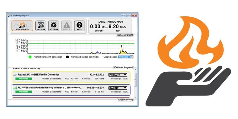 Connectify bietet Dispatch gemeinsam mit der Software Hotspot an – und macht PCs damit auf einen Schlag auch noch zu Access Point und Repeater.