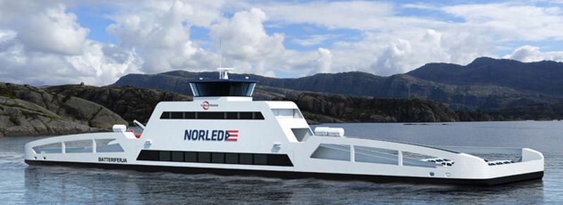 Die erste elektrisch angetriebene Autofähre der Welt: ab 2015 soll die ZeroCat 120 zwischen den Orten Lavik und Oppdal über den Sognefjord fahren