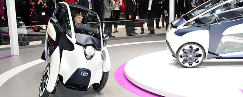 Auf dem Genfer Autosalon sind visionäre Ideen der Automobilhersteller Tradition. In diesem Jahr etwa der i-Road von Toyota.