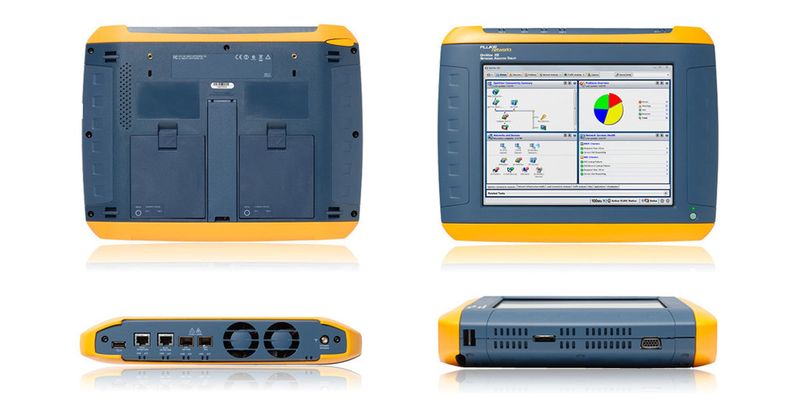 Fluke Networks bewirbt das Gerät als erstes Tablet, das Netzwerk-Stresstests sowie Fehlerdiagnosen gleichzeitig und in Echtzeit bewältigt