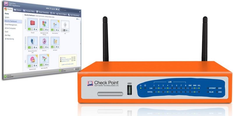 Mit der Check Point 600 Appliance sollen auch kleine Unternehmen bis 100 Mitarbeiter ein Maximum an Sicherheit erreichen können und das, dank einfachem Management-Interface mit geringem Personalaufwand.