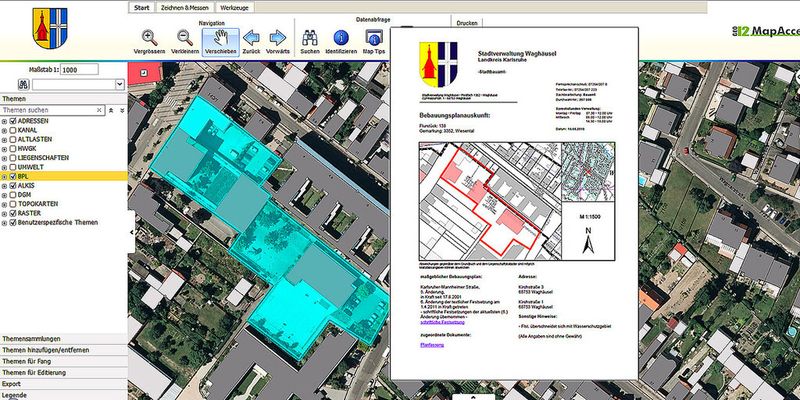 Automatisierte Bauauskunft der Stadt Waghäusel