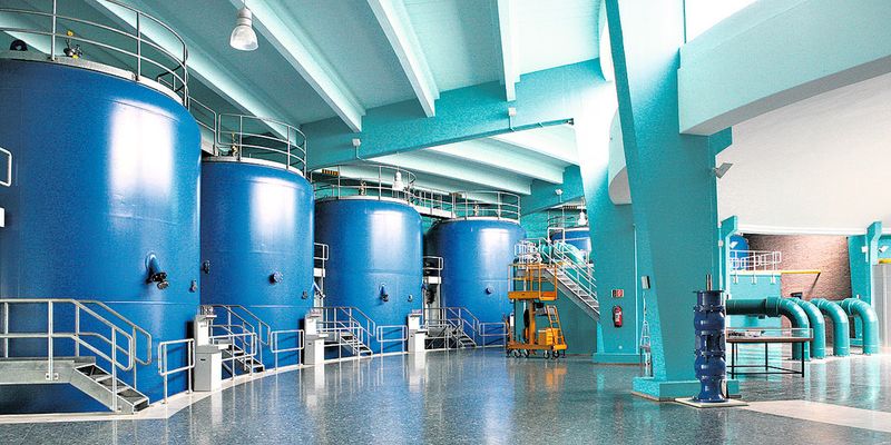 Filteranlagen im Wasserwerk Am Staad der Stadtwerke Düsseldorf