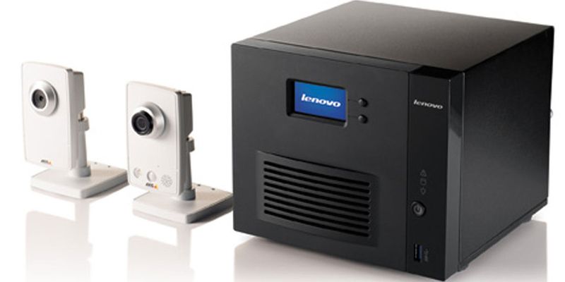 Mit Netzwerkspeichern von LenovoEMC können benutzerfreundliche Videoüberwachungssysteme von bis zu 48 Kameras pro Gerät verwaltet werden.