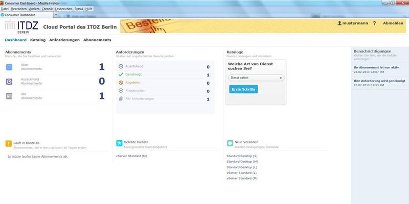 Das Cloud Portal des ITDZ Berlin basiert auf HP CloudSystem Enterprise und stellt Infrastructure- sowie Platform-as-a-Service-Dienste automatisiert zur Verfügung.