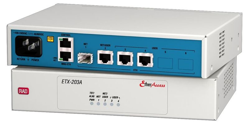 Distributed GM ist bereits in RADs Advanced-Carrier-Ethernet-Produktlinie ETX-2 (hier das Demarkationsgerät ETX-203A) integriert.