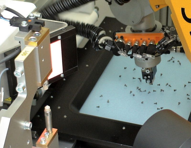 Manipulation flexible de précision avec vision et robot Stäubli TX40.