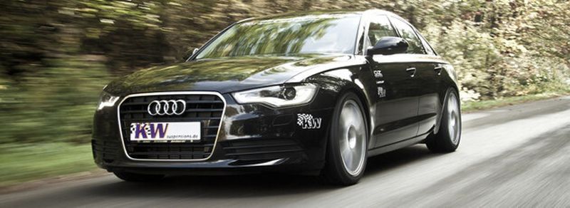 Der Audi A6: mithilfe einer iPhone-App lässt sich die Luxuskarosse nun tieferlegen