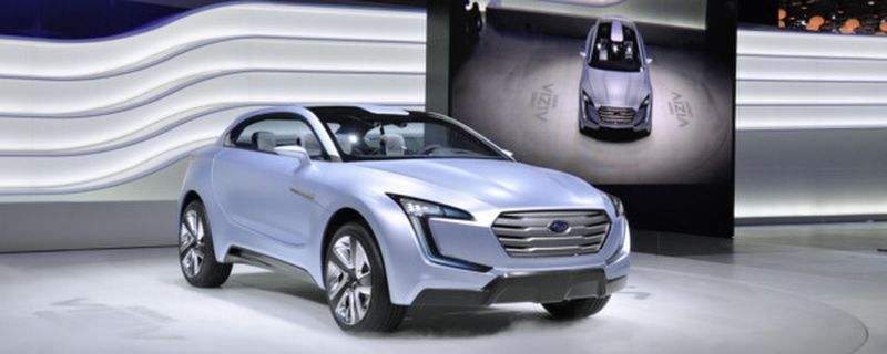 Schon in Genf vorgestellt und nun mit drei Elektromotoren für die IAA fest eingeplant: das Diesel-Hybrid-Konzept Viziv von Subaru.