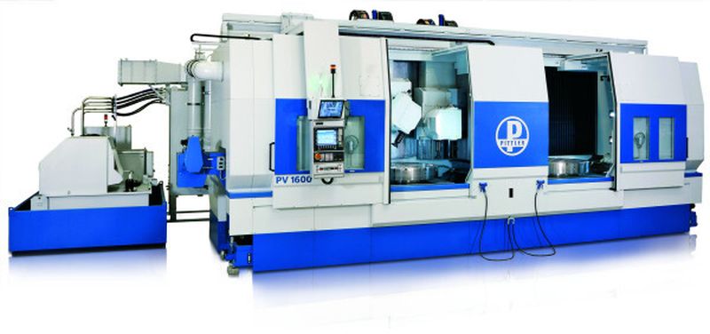 Bild 1: Komplettbearbeitung auf einr Maschine: Die Pittler PV1600 hat zwei Bearbeitungsstationen.