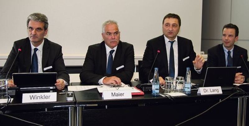 Geschäftsführung der Heller-Gruppe: CEO Klaus Winkler, COO Manfred Maier sowie die Geschäftsführer Europa Dr. Christian Lang und Christian Pfleiderer (von links).