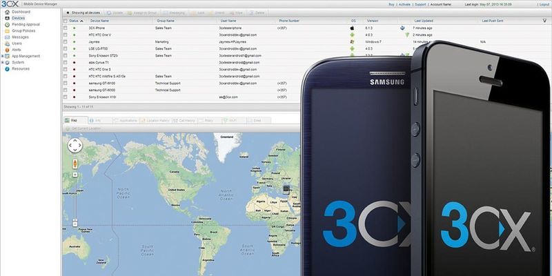 Der 3CX MDM als On-Premise-Edition ist laut Hersteller eine einfache und kostengünstige Möglichkeit, die Kontrolle über Mobilgeräte im Unternehmen zu behalten.