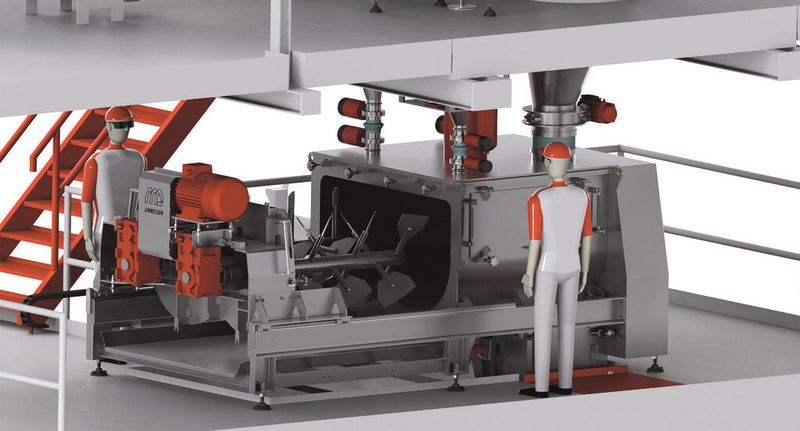 The Lean Mixing concept offers a integrated solution for mixing powders. It requires requires significantly less space when set up in a new environment.