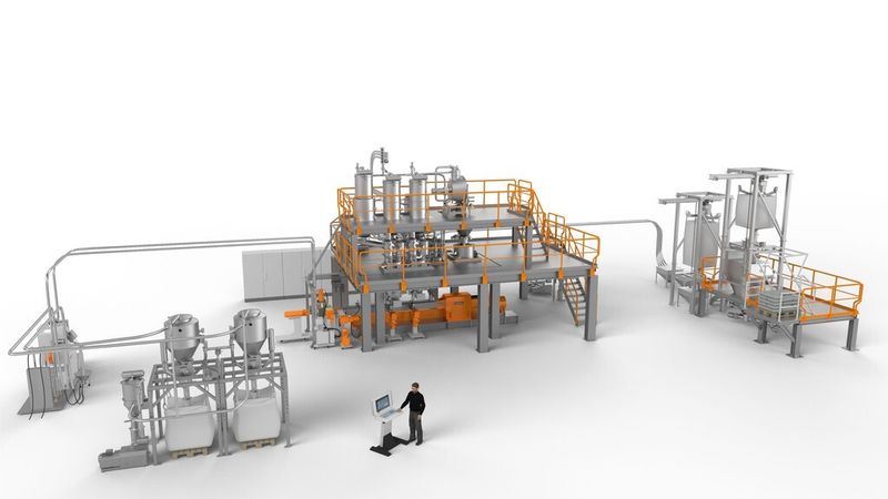 3D-Schaubild der kompletten Prozessanlage