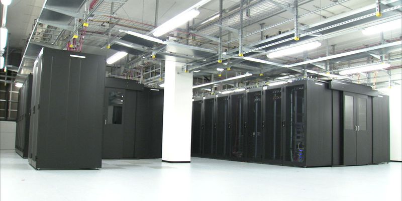 Einer der Serverräume im neuen Twin Data Center