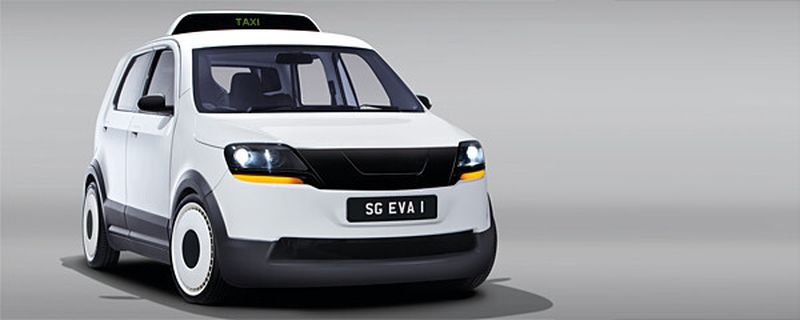 Das Elektrotaxi EVA der Technischen Universität München ist für den Einsatz in tropischen Großstädten konzipiert. Es verfügt über ein Schnellladesystem, das die Batterie in 15 Minuten wieder auflädt, hat eine elektrische Reichweite von 200 Kilometer und eine individuelle Klimatisierung.