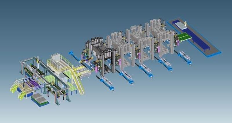 Strothmann hat die High-Speed-Tandemlinie mit einem durchgängigen automatischen Handling- und Rüstsystem ausgestattet