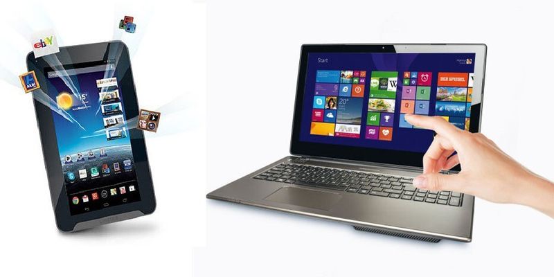 Das Medion-Tablet kostet bei Aldi Süd 100 Euro, das Notebook gibt es deutschlandweit für 400 Euro.