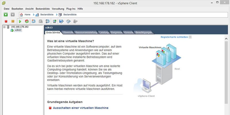 Der VMWare vSphere Hypervisor (ESXi) und der vSphere Client ermöglicht einen einfachen und kostenlosen Einstieg in die Welt der Virtualisierung.