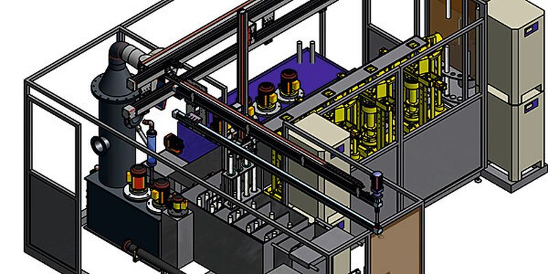 Bild 1: Das vollautomatische Anlagenkonzept für das Selga-Coat-Chrom-Verfahren; eine solche Anlage wird derzeit im niederländischen Venlo aufgebaut.