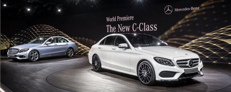 Weltpremiere: Die neue Mercedes C-Klasse auf der International Auto Show in Detroit.