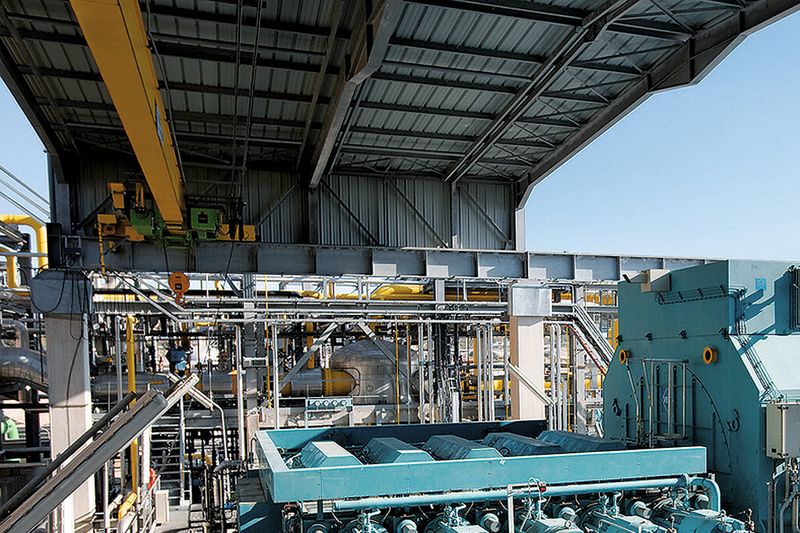 Bild 1: Hyper-Kompressor zur Produktion von LDPE (low density Polyethylen).