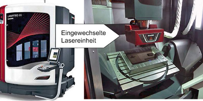 Bild 1: Multifunktionsmaschine zur Fräs- und Laserbearbeitung.