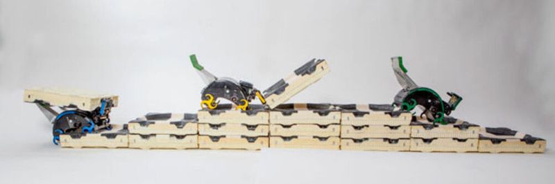 Treppensteigen kein Problem: Die kleinen Termiten-Roboter stehen in Sachen Stärke ihren Vorbildern aus Afrika in nichts nach.