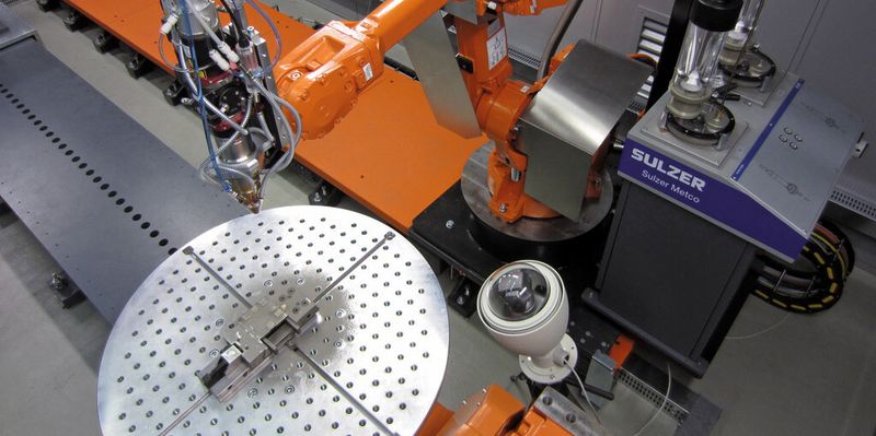 Bild 1: 10-Achsen-Handhabungssystem des ersten Metcoclad-Systems in Wohlen, Schweiz.