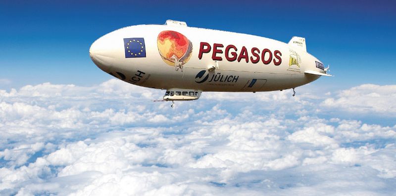 Abb. 1: Ein Zeppelin NT diente den Atmosphärenforschern als Online-Labor.