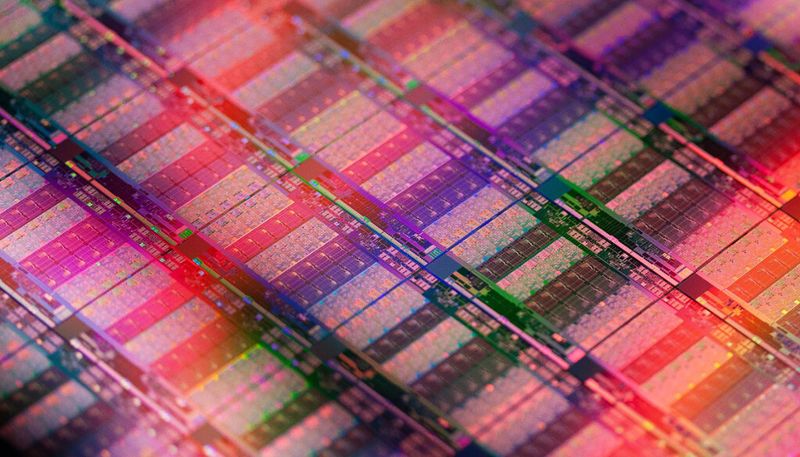 Wafer-Aufnahme des Intel-Prozessors Xeon E7 v2