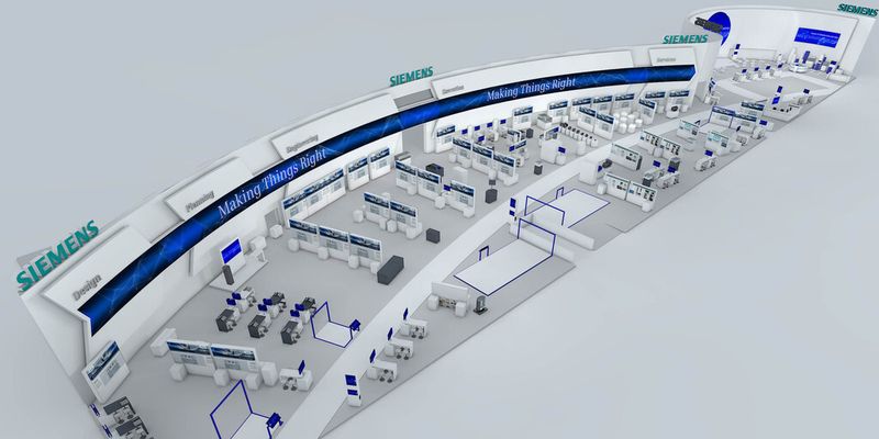 Unter dem Motto "Making things right" bietet der Siemens-Stand in Halle 9 auf 3500 Quadratmetern einen Überblick über das umfassende Portfolio für Kunden aus der Industrie. Der ganzheitliche Ansatz deckt den gesamten Produktentwicklungs- und Produktionsprozess von Industrieunternehmen ab. Entlang der fünf Schritte Design, Planning, Engineering sowie Execution und Services präsentiert Siemens den Besuchern in Hannover zahlreiche neue Produkte und Lösungen.
