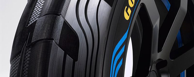 Soll mit geringerem Rollwiderstand helfen, Sprit zu sparen: der Goodyear SUV Concept.