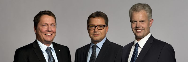 v.l. Die Wago-Geschäftsführung: Sven Hohorst, Axel Börner und Ulrich Bohling.