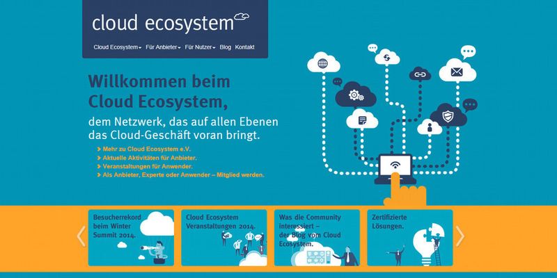 Cloud Ecosystem e. V. möchte die Cloud attraktiver machen und führt als Plattform Anbieter von Cloud-Lösungen und Cloud-Nutzer zusammen.