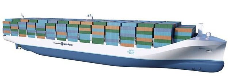 Entwurf eines autonomen Frachtschiffes von Rolls-Royce Marine