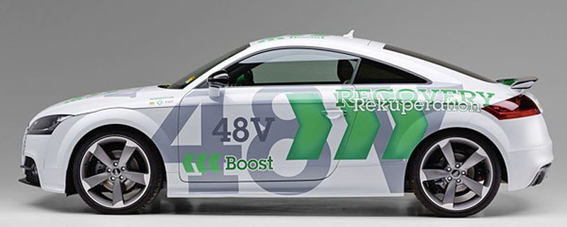 Das Schaeffler-Demonstratorfahrzeug System 48 Volt. Mit dem Fahrzeug zeigt der Zulieferer die Praxistauglichkeit der 48-Volt-Mildhybridisierung.