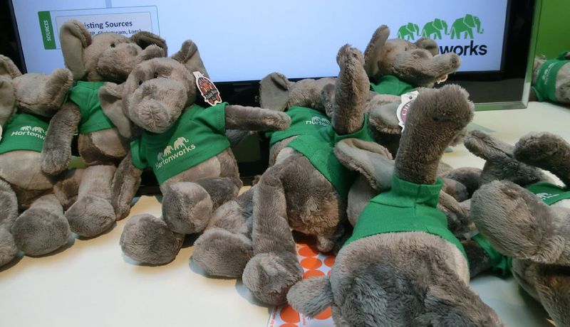 Das Maskottchen von Hortonworks ist ein grün gewandeter Elefant.