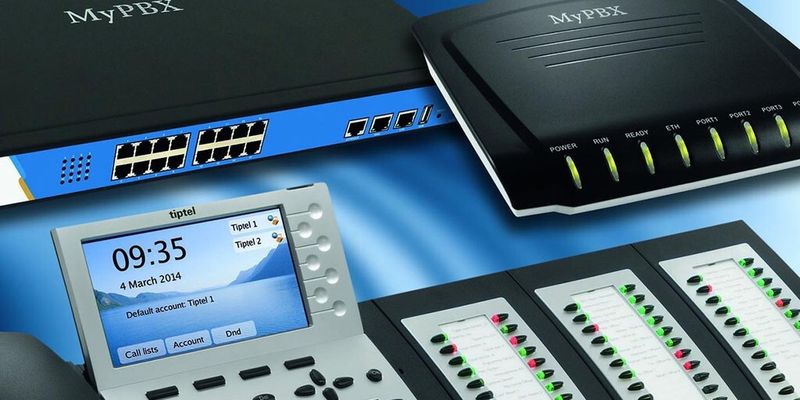 Mit den VoIP-Anlagen der Tiptel-Serie MyPBX sind laut Hersteller bis zu 80 gleichzeitige Gespräche möglich.