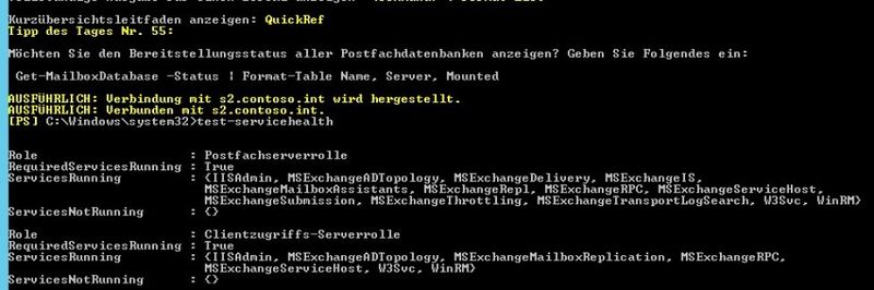 Exchange-Diagnose