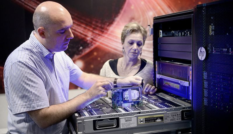 Ein HP-Moonshot-System im HP-Labor von Grenoble