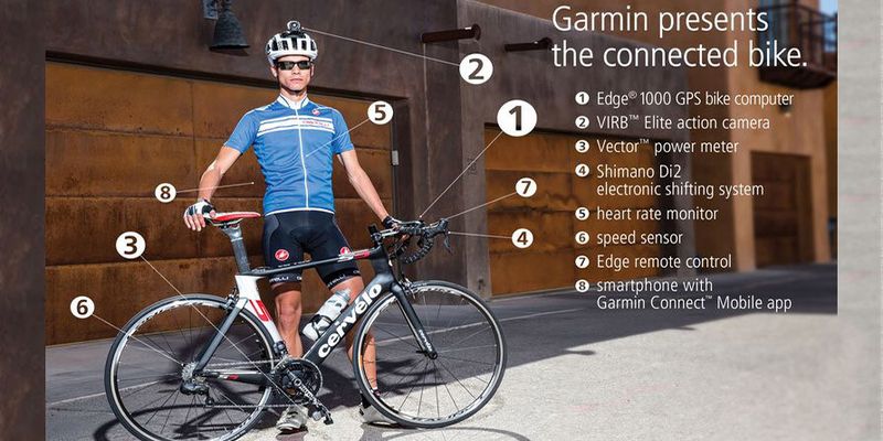So stellt sich der Navi-Hersteller Garmin das Connected Bike vor: Vernetzte Elektronik von der Schaltung bis zum Herzschlagsensor.