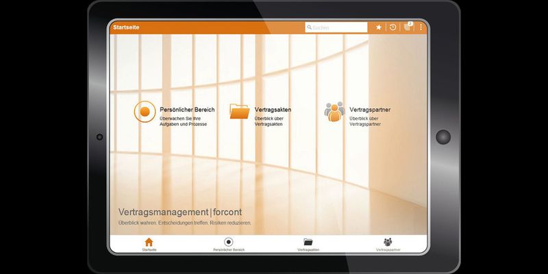 Mit der mobilen Version der Vertragsmanagement-Lösung von Forcont haben Mitarbeiter auch unterwegs immer alle Verpflichtungen, Fristen, Risiken und Abhängigkeiten bei Vertragsakten und -partnern im Griff.