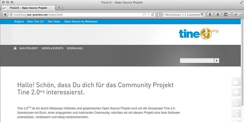 Metaways empfiehlt, bei der Auswahl einer Groupware auch Open-Source-Lösungen wie die hauseigene Groupware Tine 2.0 zu berücksichtigen.