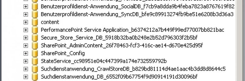 SharePoint-Datenbanken auf SQL-Servern