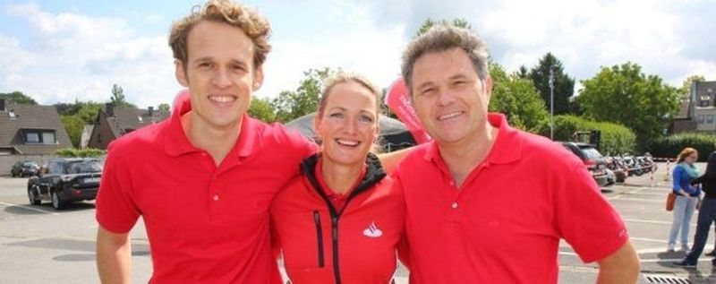 Gerd Hoffmann, Daniel Michiels und Theres Weihrich - die verkörperte Motorradseele der Santander Consumer Bank.