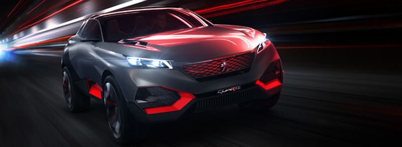 Das Concept Car Peugeot Quartz: ein Crossover mit 500 PS starkem Hybridantrieb.