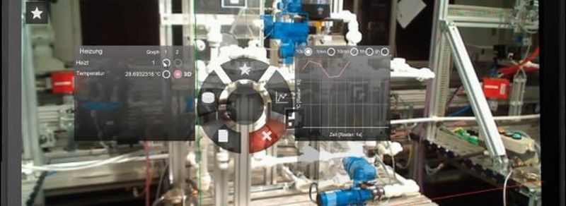 Bild 5: Augmented Reality: Überblendung des Kamerabildes mit Prozessdaten